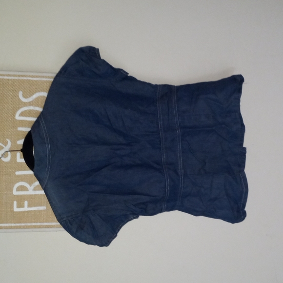 Nanette Lepore sz 6 Denim capsleeved top NWOT - Picture 3 of 5